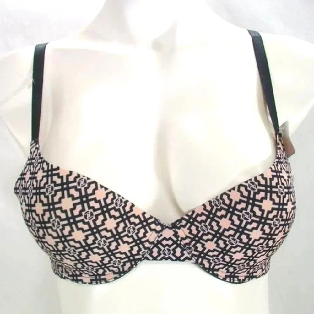 Adrienne Vittadini Push Up Seamless Underwire Bra 34B Taupe & Black NWT  New Wit